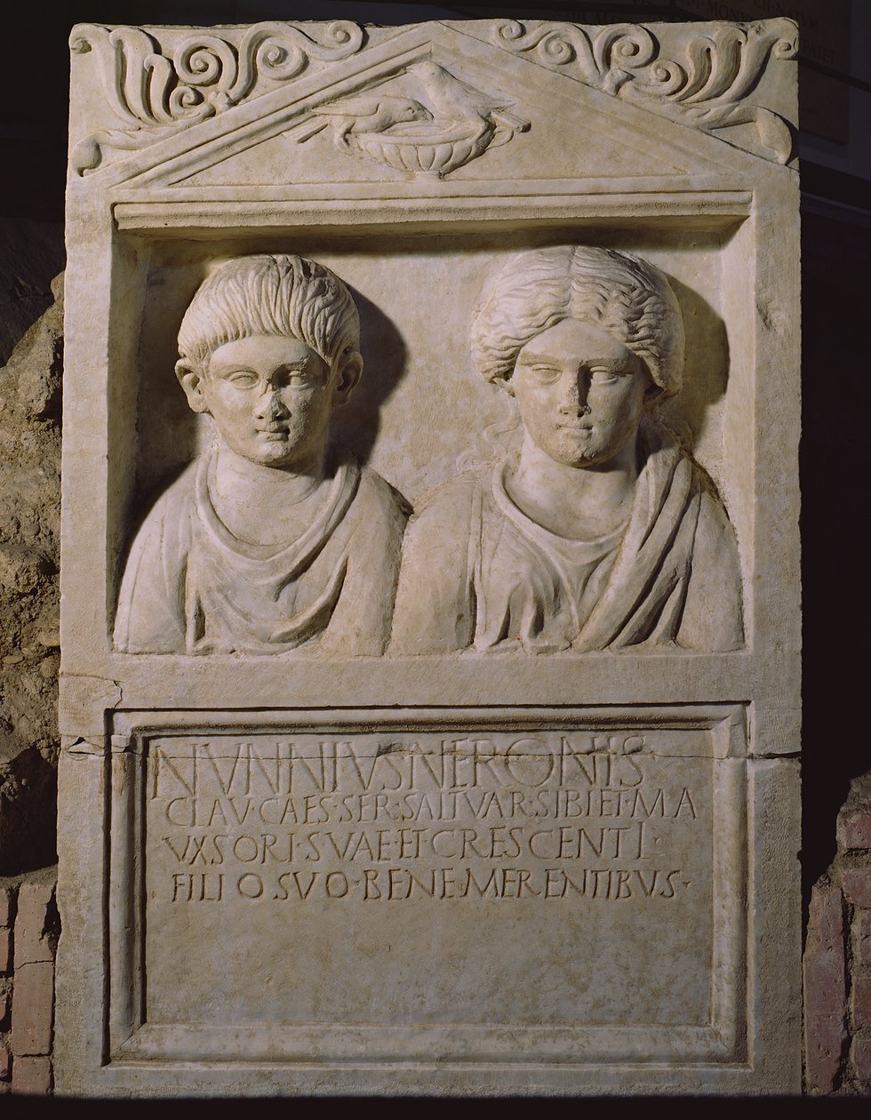Stele Made as a Small Aedicule Autoparco VI, The Necropolis